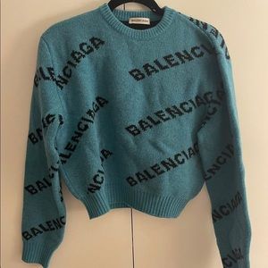 Balenciaga size 36 teal sweater 🧵🪡